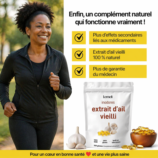 Capsules d’Ail Vieilli Inodore-Complément alimentaire pour l'équilibre du cholestérol