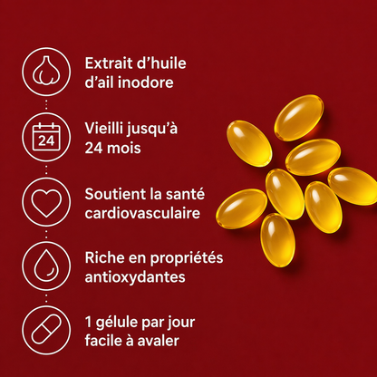 Capsules d’Ail Vieilli Inodore-Complément alimentaire