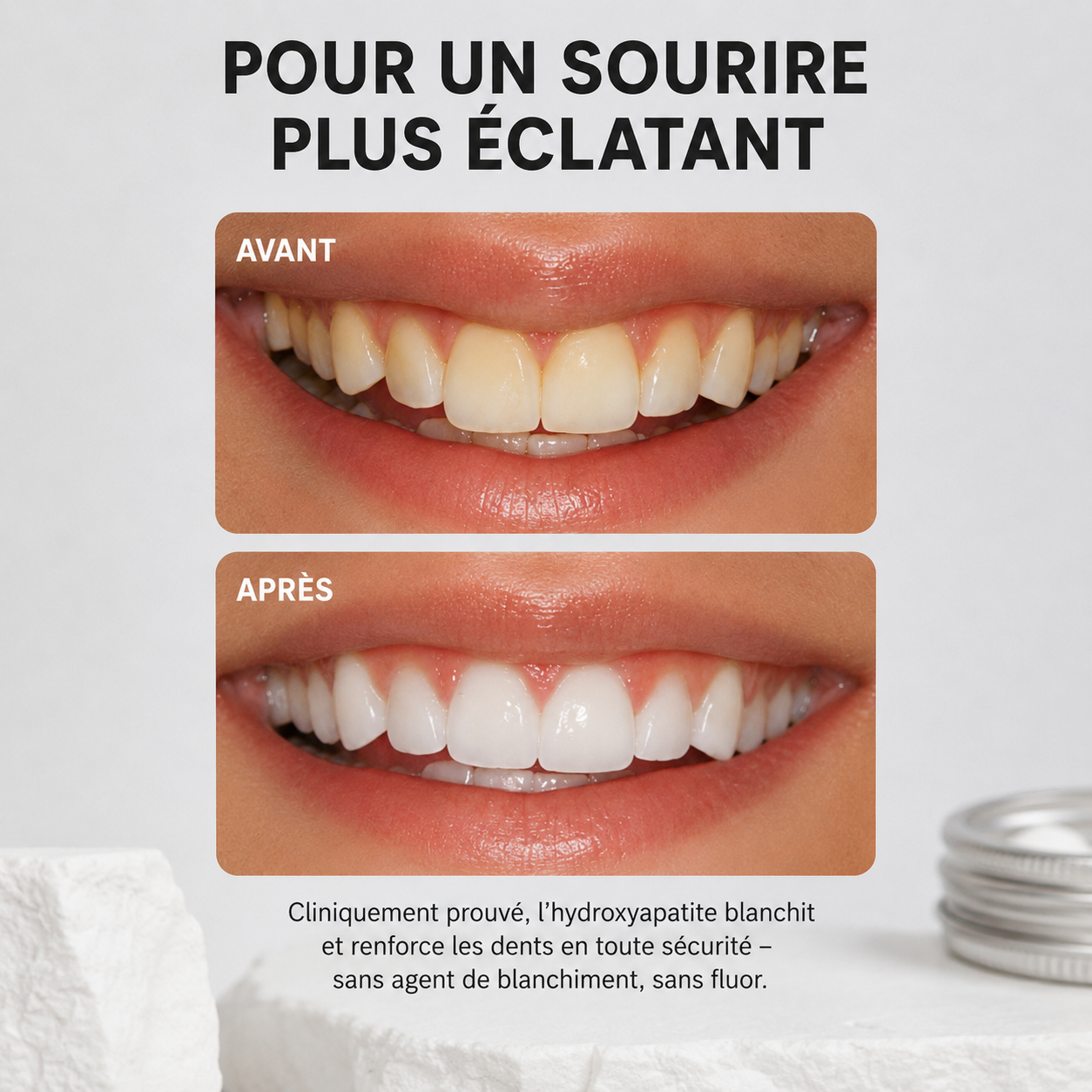 CEELIKE Comprimés de dentifrice à 5 % d'hydroxyapatite