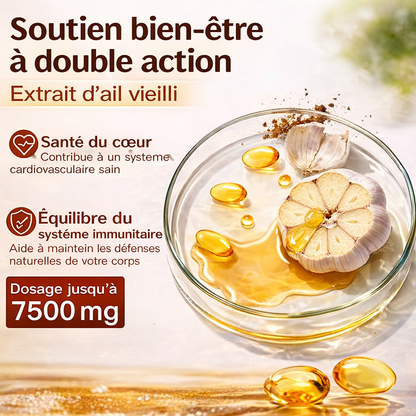 Capsules d’Ail Vieilli Inodore-Complément alimentaire pour l'équilibre du cholestérol