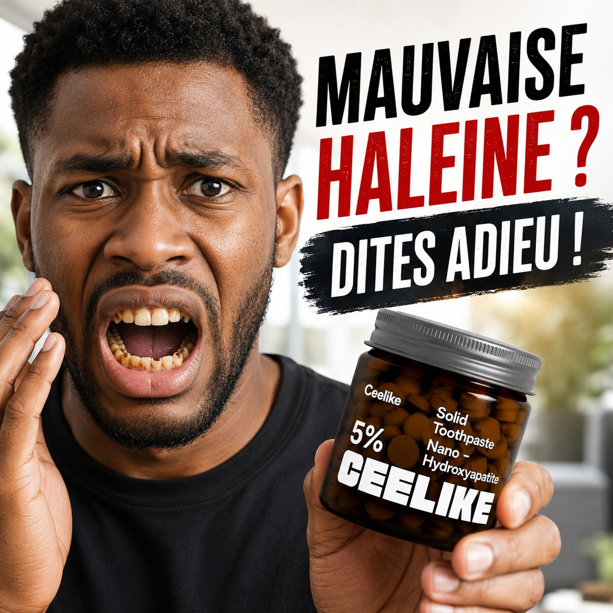 CEELIKE Comprimés de dentifrice à 5 % d'hydroxyapatite