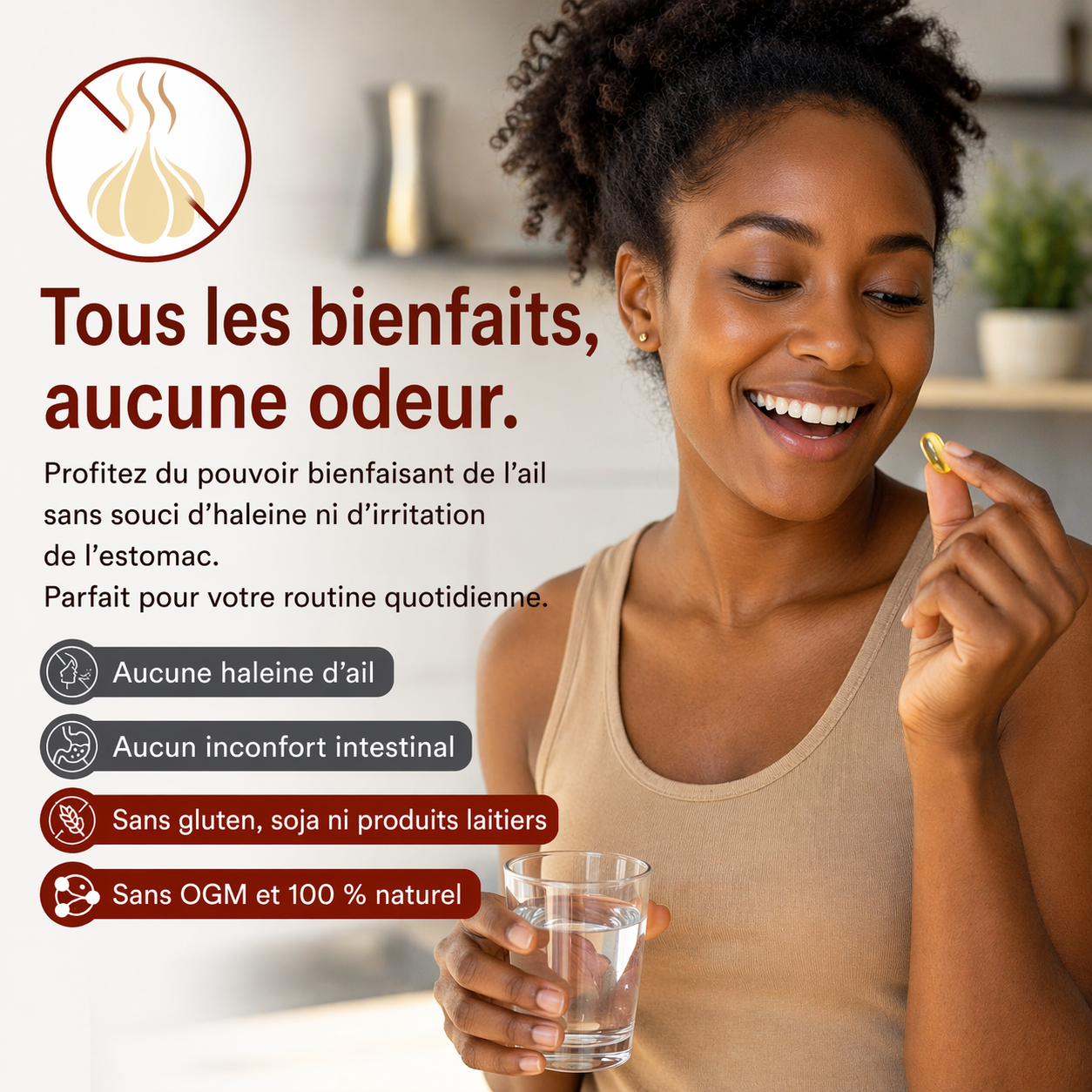 Capsules d’Ail Vieilli Inodore-Complément alimentaire pour l'équilibre du cholestérol