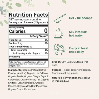Café aux champignons en poudre pour transformez votre corps