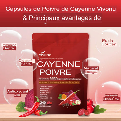 Cayenne Pepper-Complément alimentaire en capsules molles