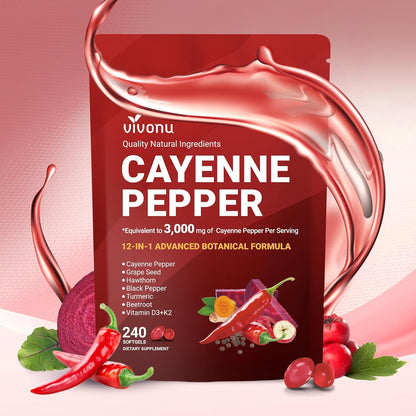 Cayenne Pepper-Complément alimentaire en capsules molles