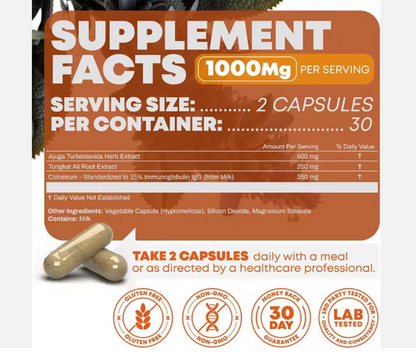 capsules de testostérone turkestérone tongkat ali