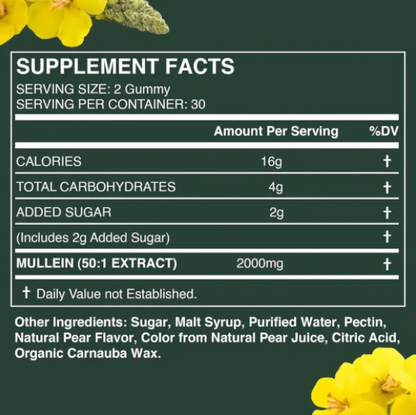 Mullein Gummies -complément alimentaire à base de plantes