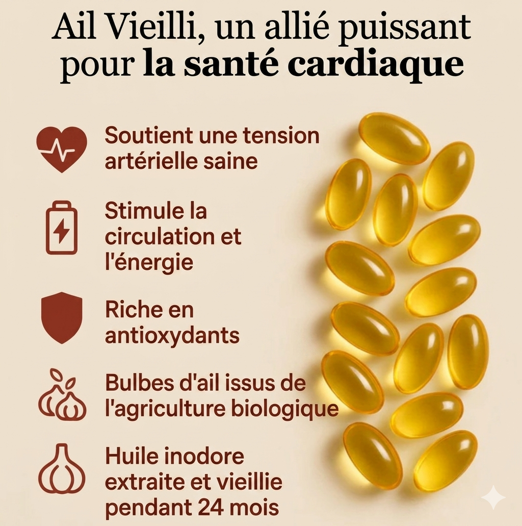 Capsules d’Ail Vieilli Inodore-Complément alimentaire