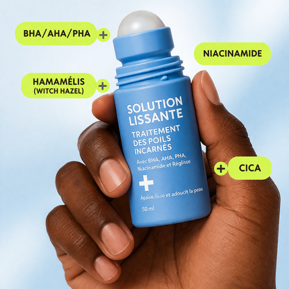 Roll-on -Solution apaisante pour l'épilation dépilatoire, lotion hydratante
